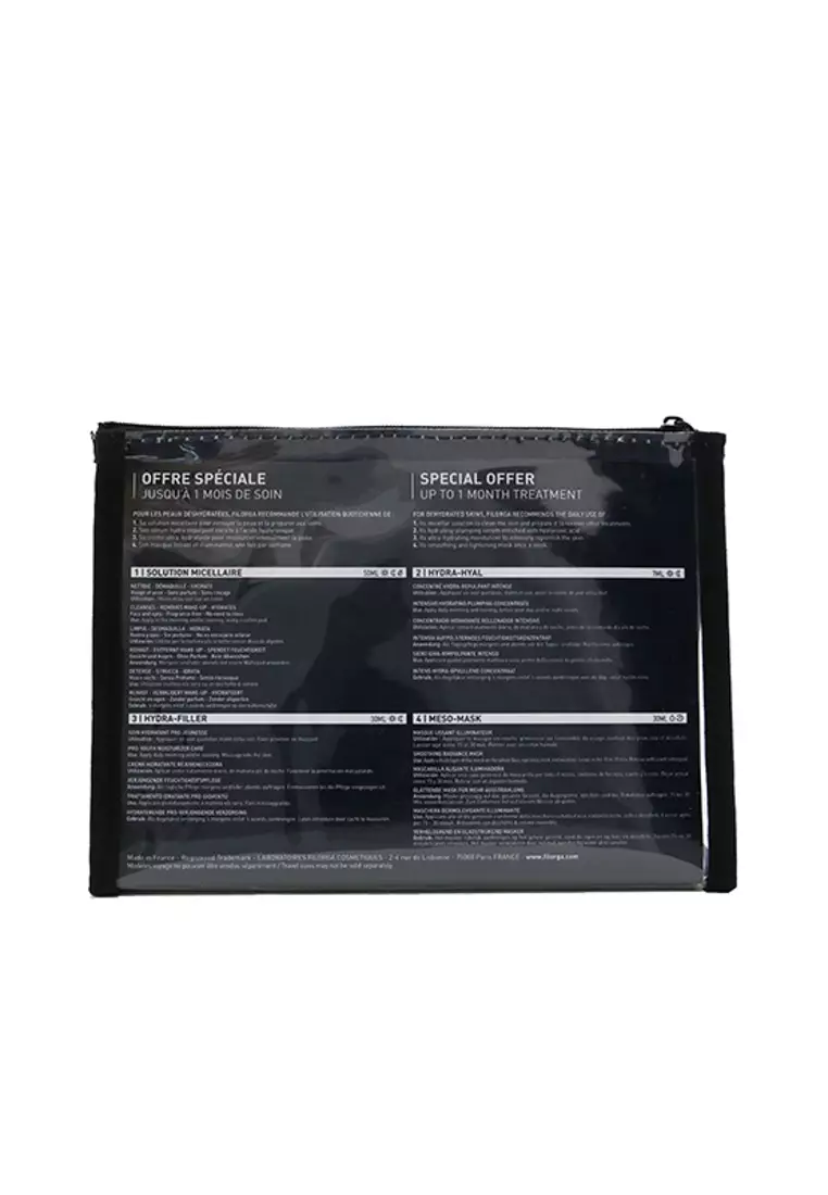 FILORGA - Intense Hydration Set: Micellar Solution 50ml+Hydra-Hyal 7ml+Hydra-Filler 30ml+Meso Mask 30ml+Bag 4pcs+1bag