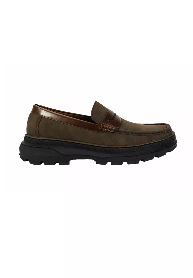 Men's Casual Loafers MX 25754 Dark Brown C62