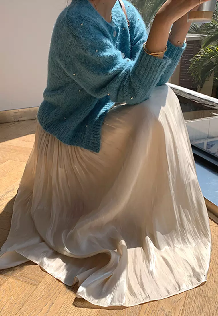 超仙氣質高腰百褶半身裙 A21090607KI