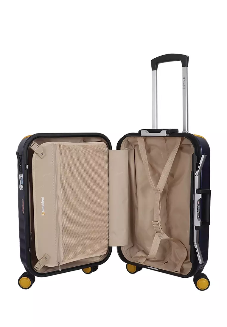 Koper - Trolley Case President 5323 - 20 inch With USB Charging Port Midnight Blue