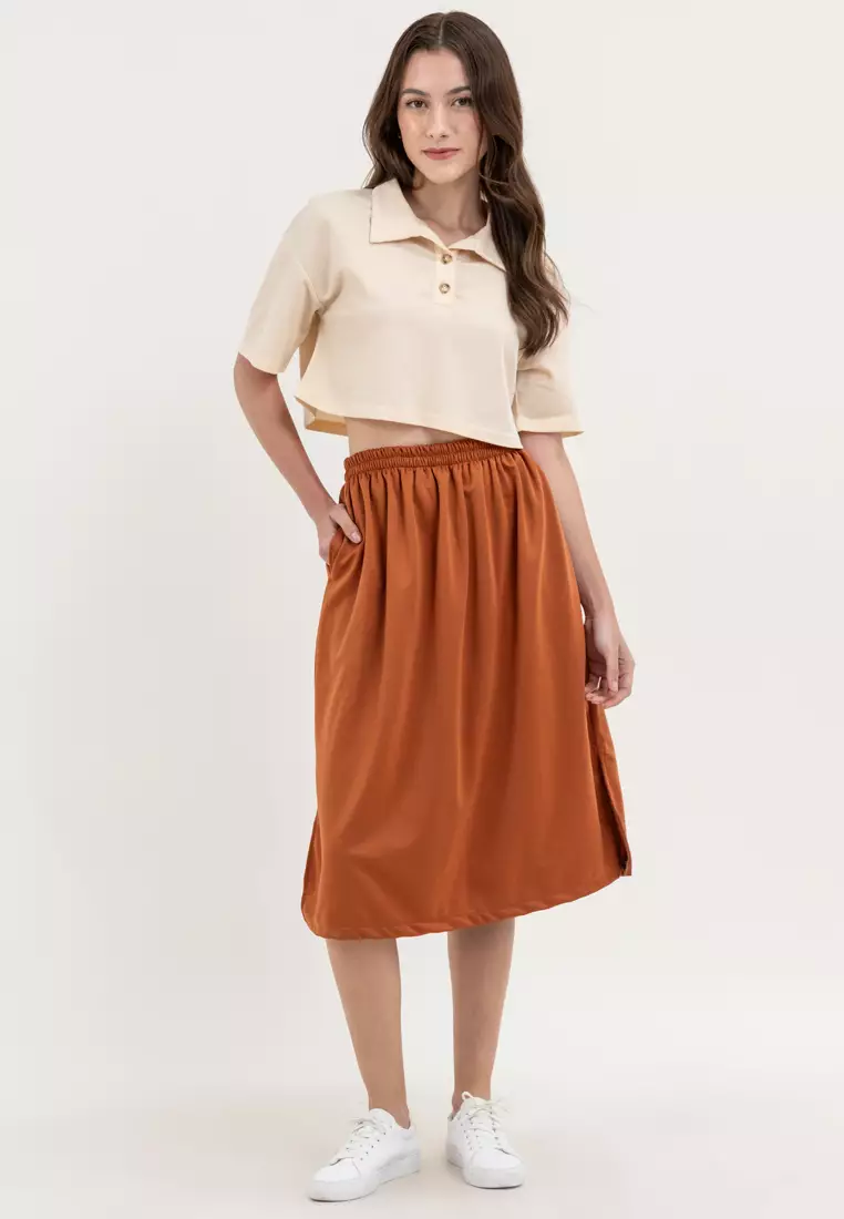 Laica Cotton Midi Skirt