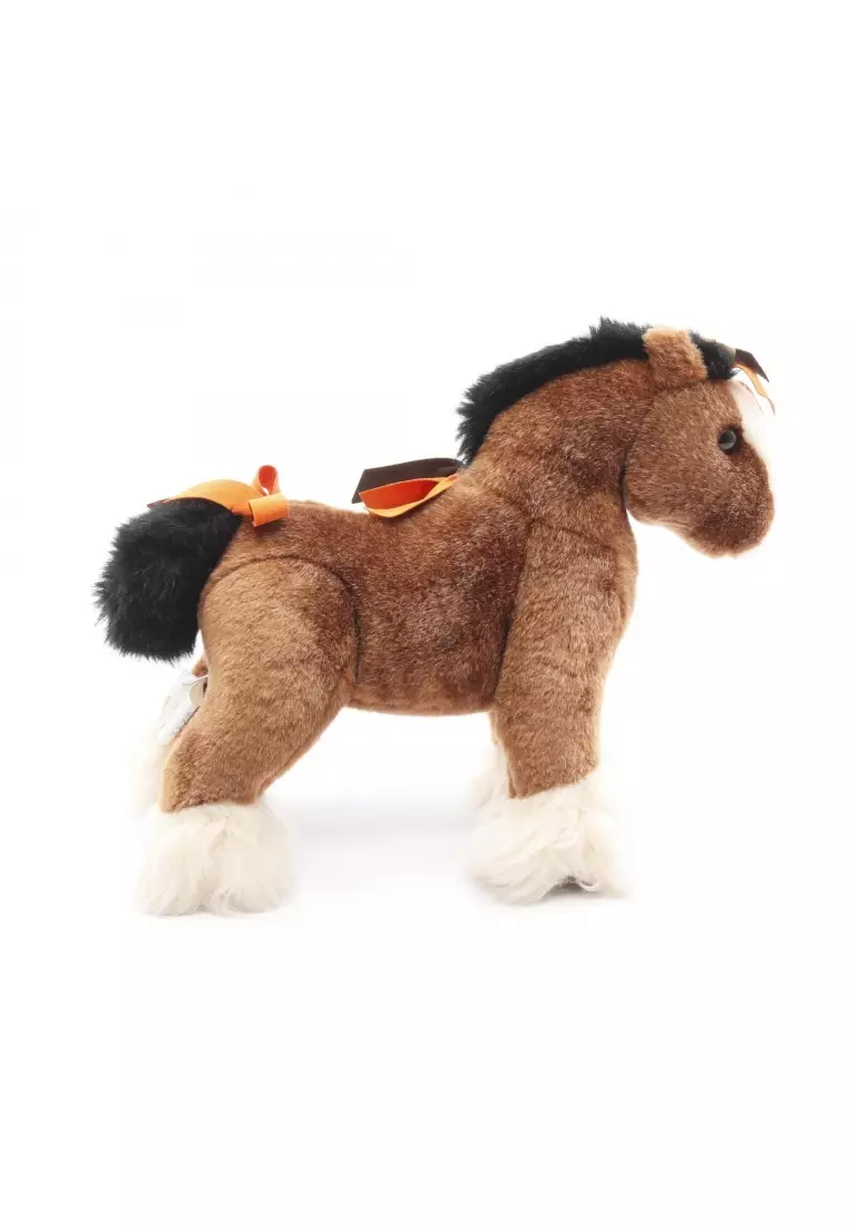 Pre-Loved Hermès Elmy PPM stuffed toy interior suede Brown ivory black