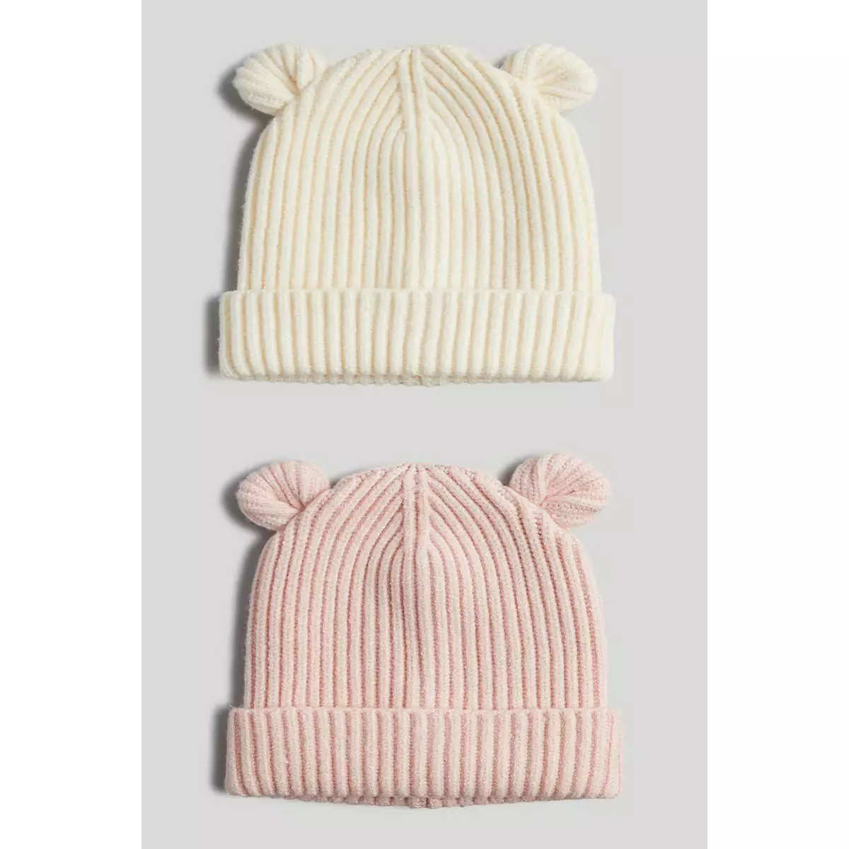 Mothercare Knitted Baby Hats - 2 Pack - Topi Bayi Perempuan (Pink)