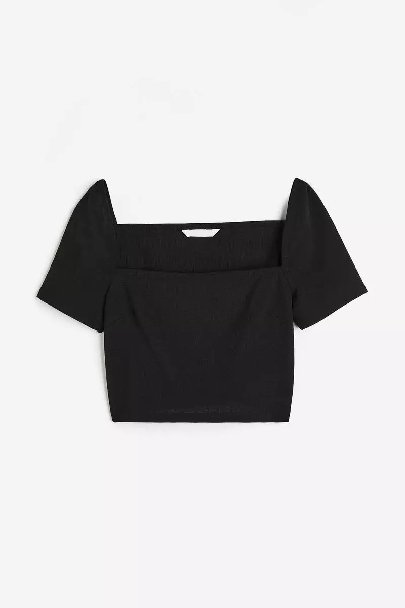 Square-neck cropped top