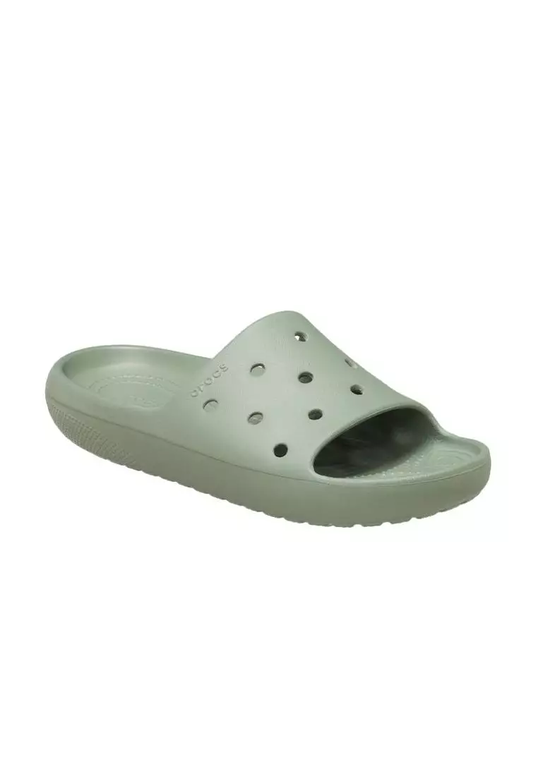 Discount on Crocs  shoes - SKU: Classic Slide V2 in Moss