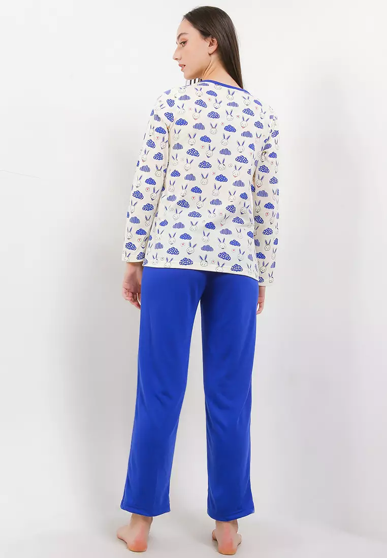 Pyjama Baju Tidur Long Sleeve Long Pants Sleepwear