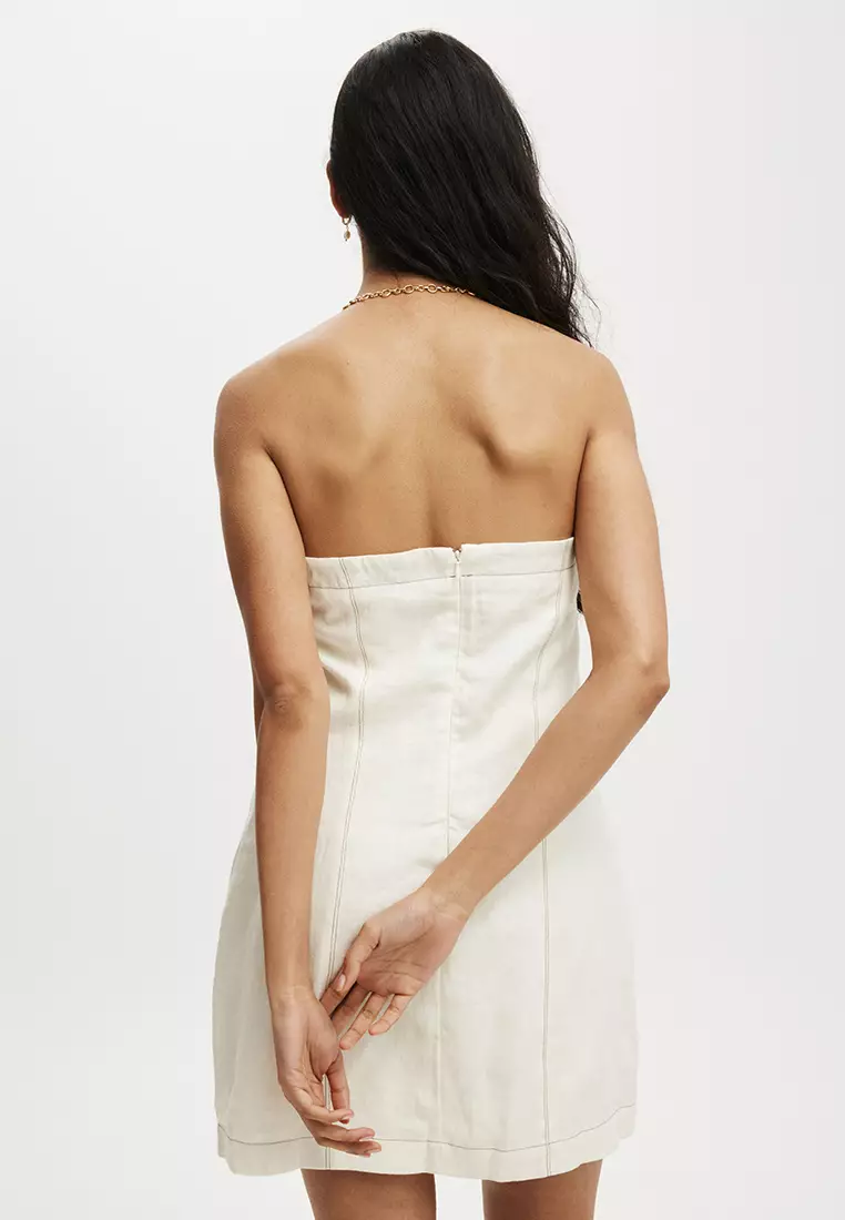 Elle Linen Tube Mini Dress