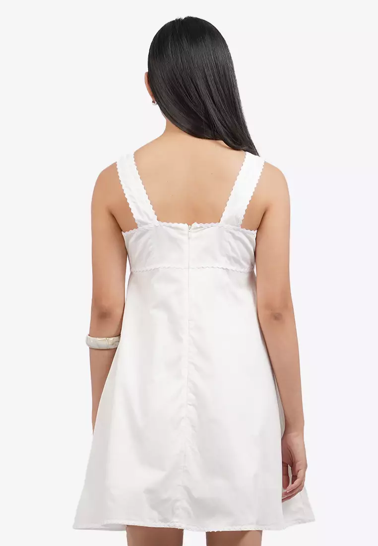 Ric Rac Details Strap Mini Dress