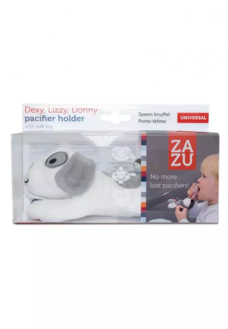 Buy Zazu [Zazu] Universal Pacifier Holder Soft Toy, Dexy the Dog