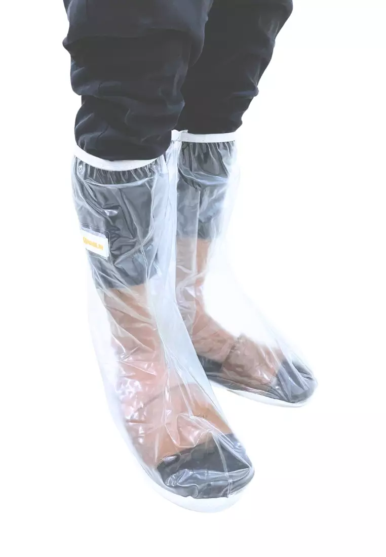 Bells Cover Hujan Sepatu dengan Reflektor Cahaya Gender Unisex Material Rubber ORIGINAL - Transparan