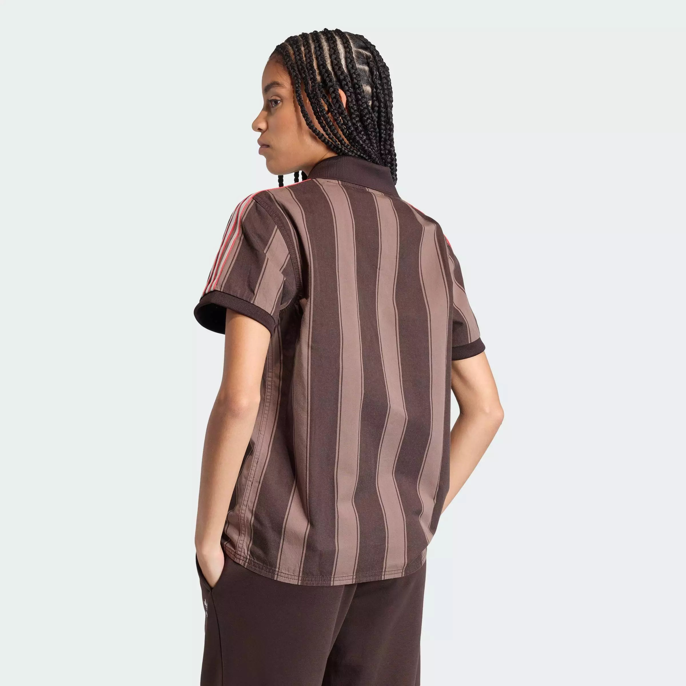 Lifestyle TWILL FOOTBALL JERSEY Women Brown KD5450
