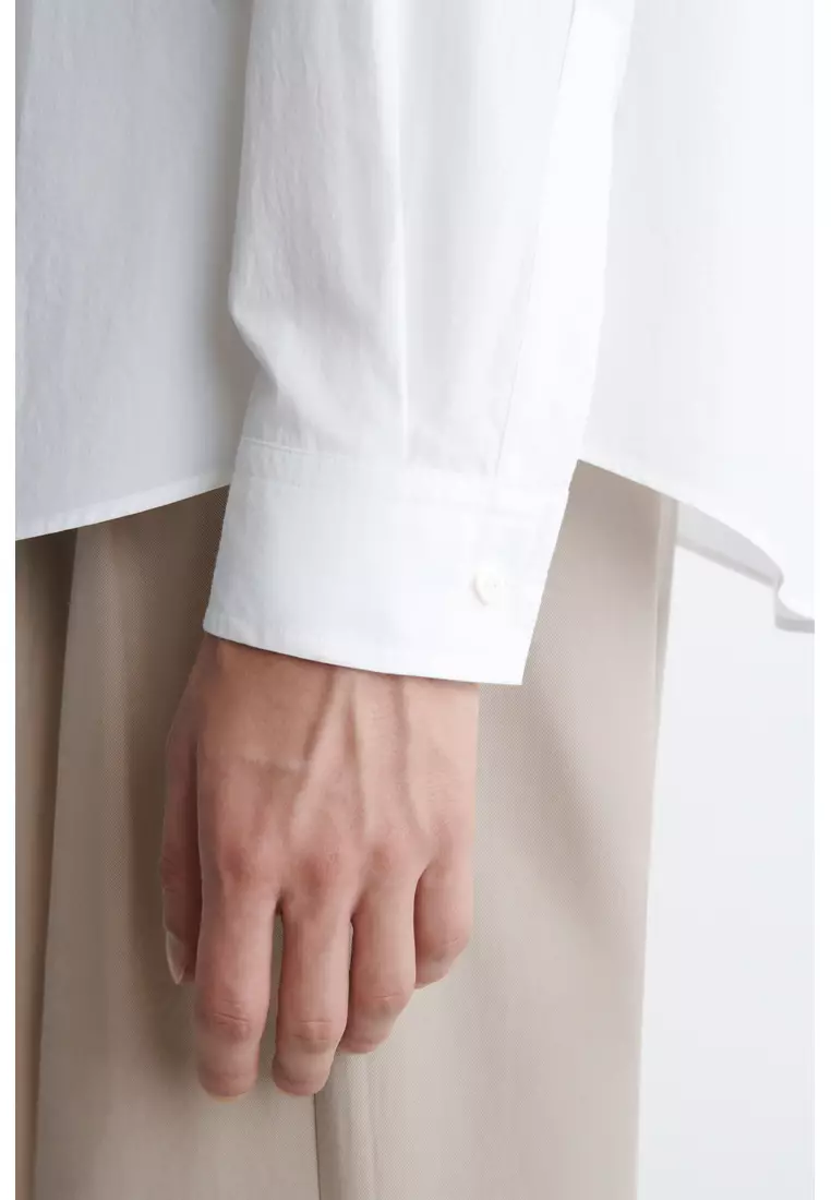 RELAXED PIMA COTTON-POPLIN SHIRT