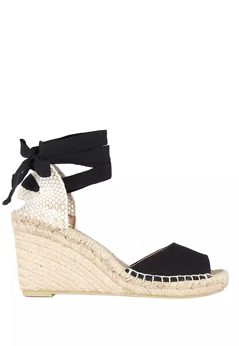 Discount on Espadril  shoes - SKU: Capri Peep Toe Black