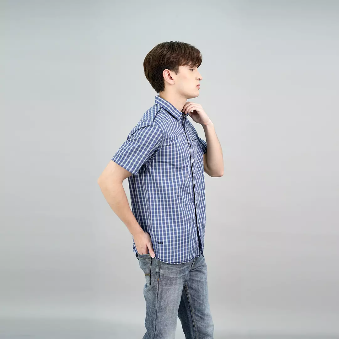 LGS - Slim Fit - Rokka Collection - Kemeja Casual Pria - Motif Kotalk - Plaid Shirt - Multi - JSH