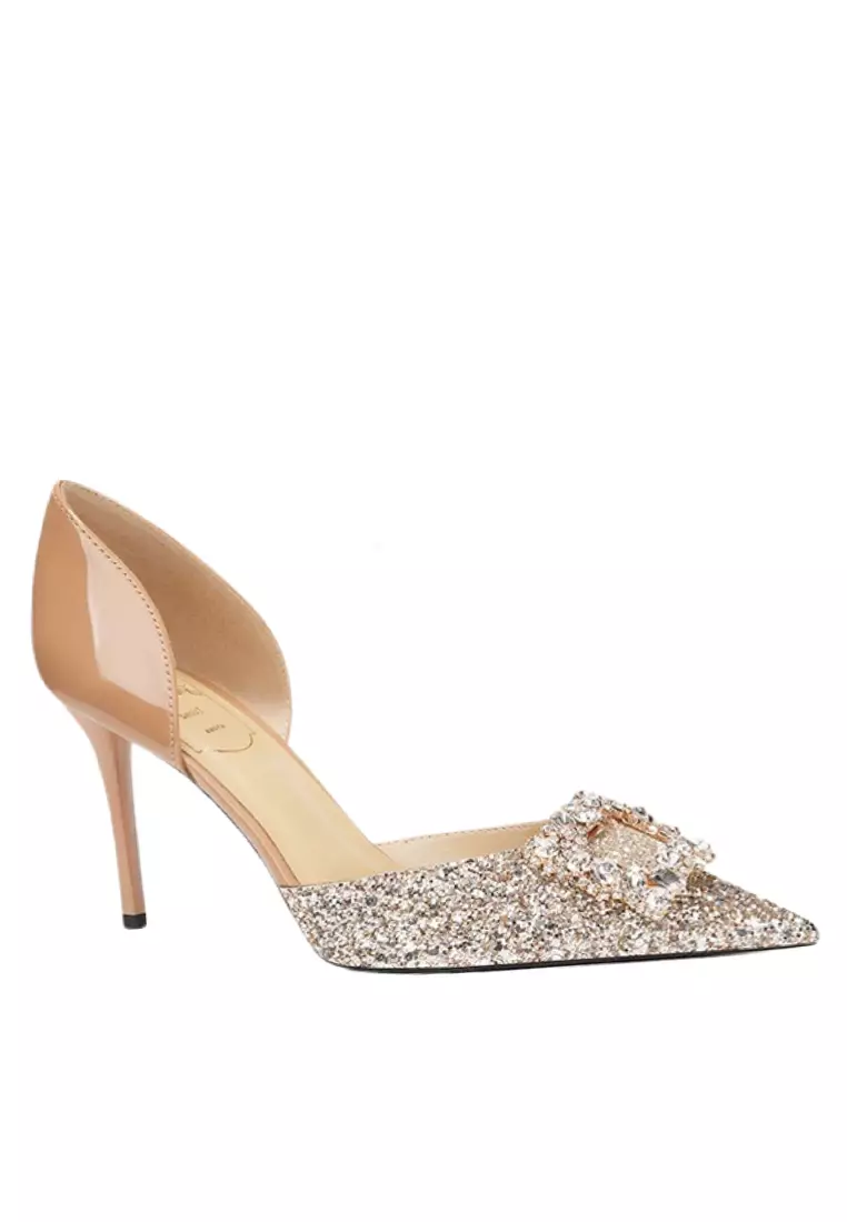 Discount on Twenty Eight Shoes  shoes - SKU: 8CM Rhinestone Square  Buckle Pointed D'orsay Wedding Heels PX708-A65-1