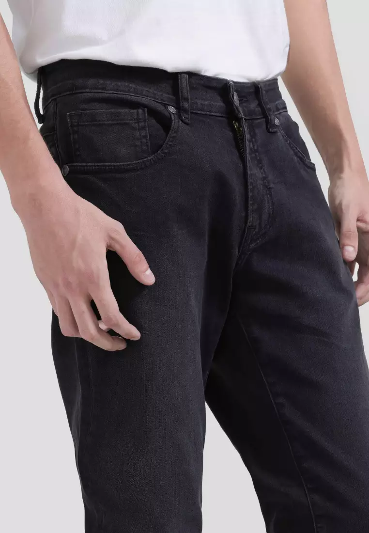 Emba Denim - Alvise Celana Panjang Pria Denim Regular Fit Non Stretch  Medium Stone