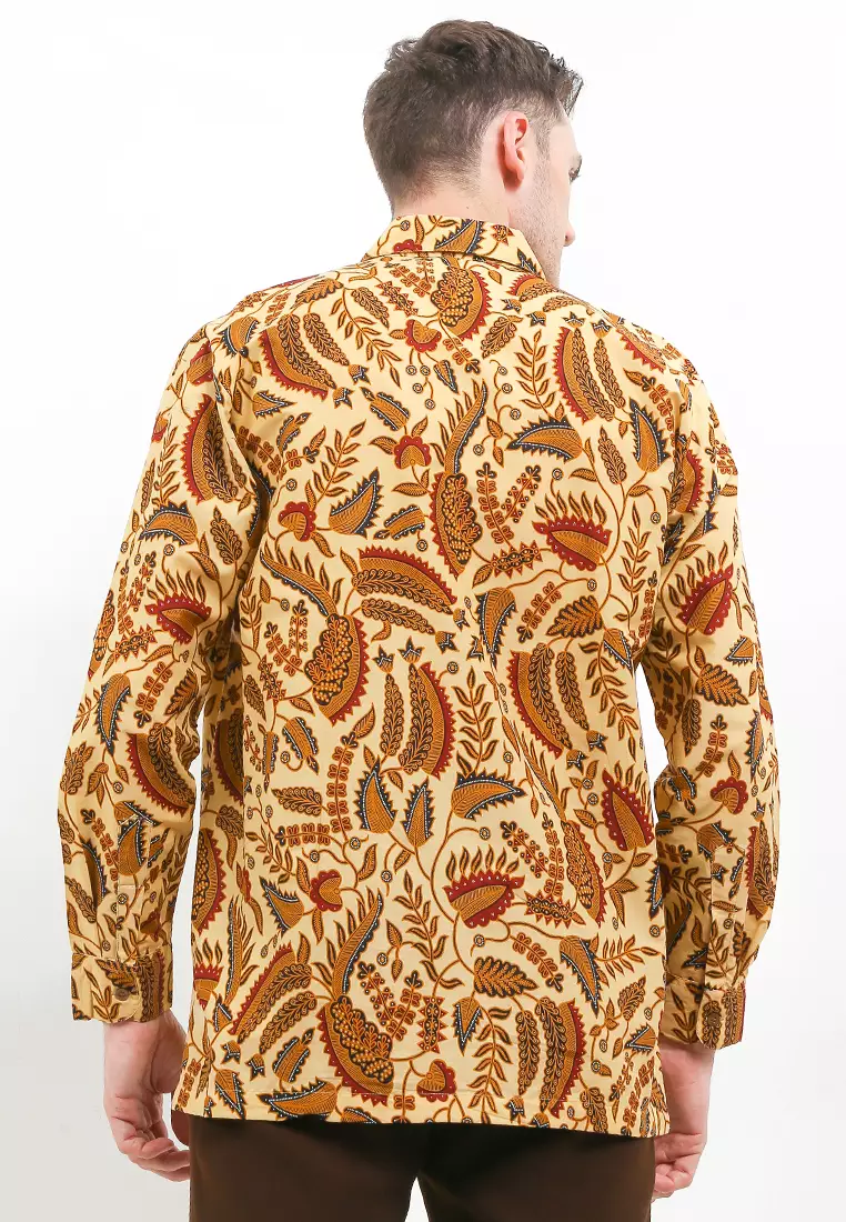 Kemeja Batik Lengan Panjang Motif Pisang Wulan