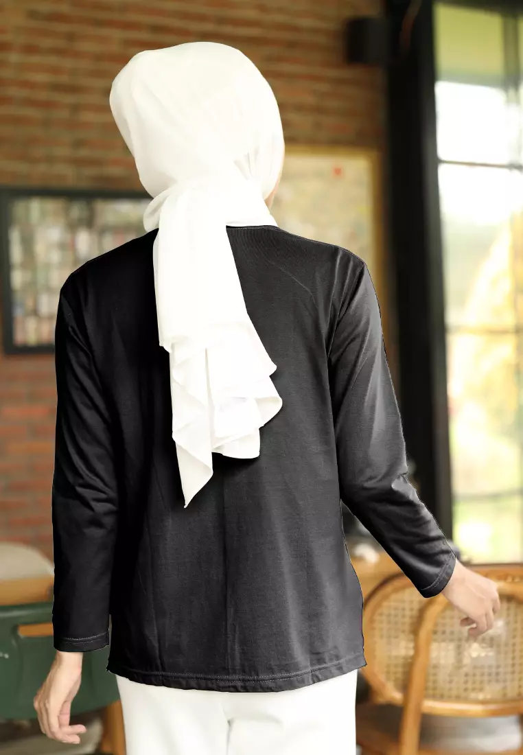 Momira Nursing Long Sleeve T-Shirt | Atasan Basic Lengan Panjang | Kaos Ibu Menyusui - L