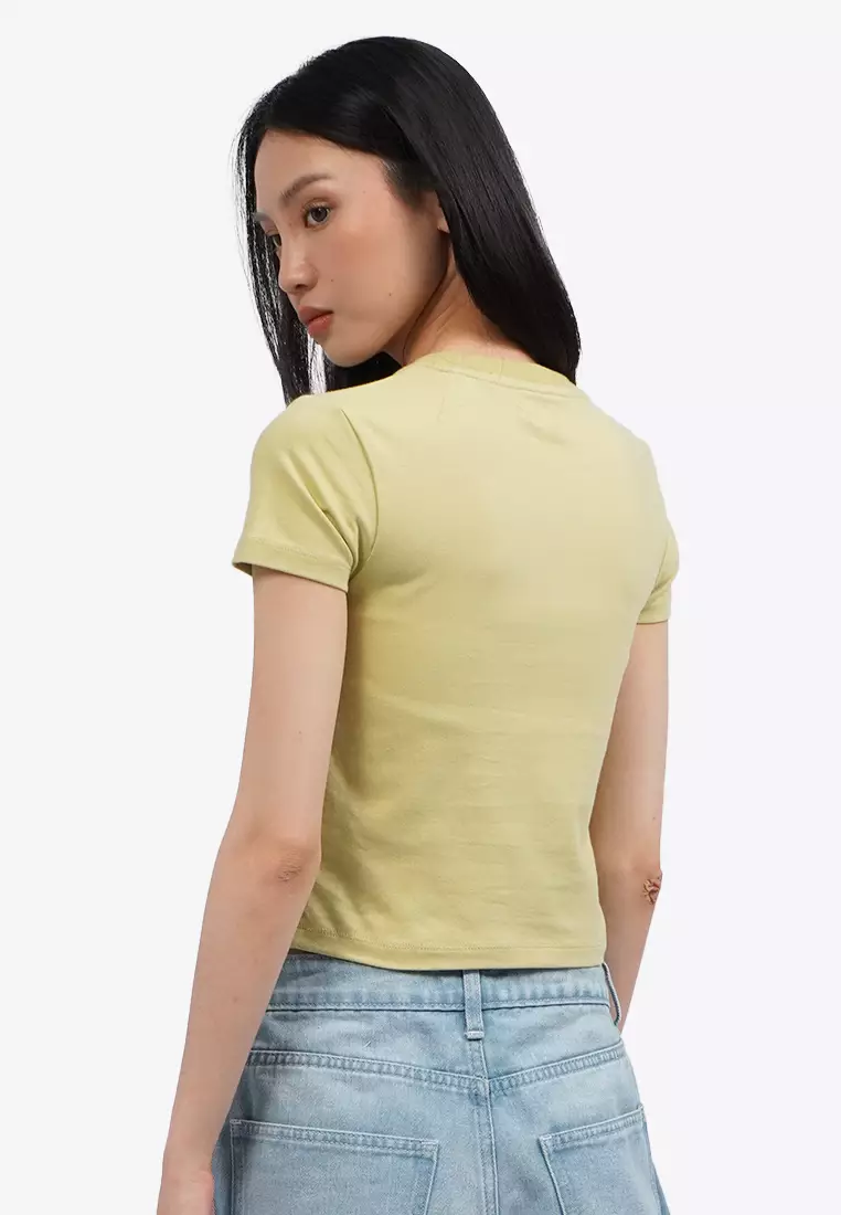 Graphic T-Shirt with Asymmetric Hem