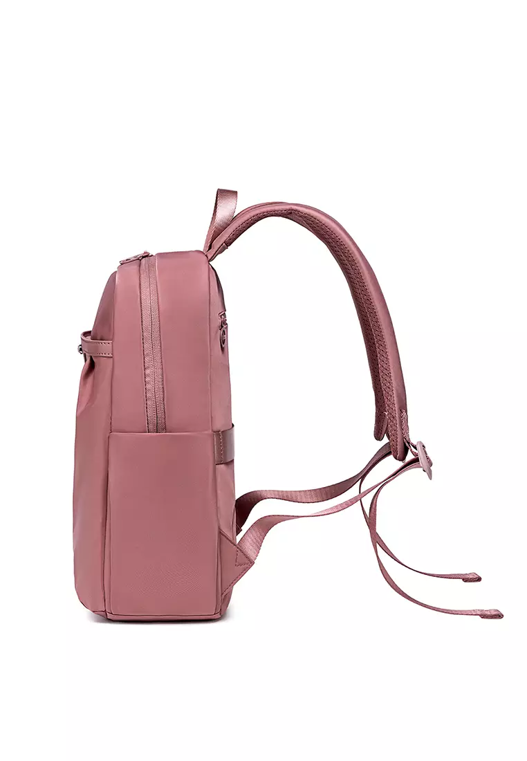 Solid Color 15.6'' Laptop Compartment Light Nylon Waterproof Knapsack Backpack For Women