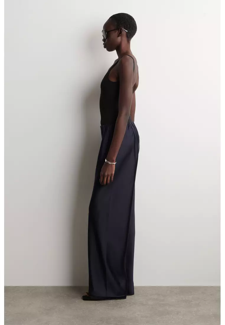 SATIN WIDE-LEG TROUSERS