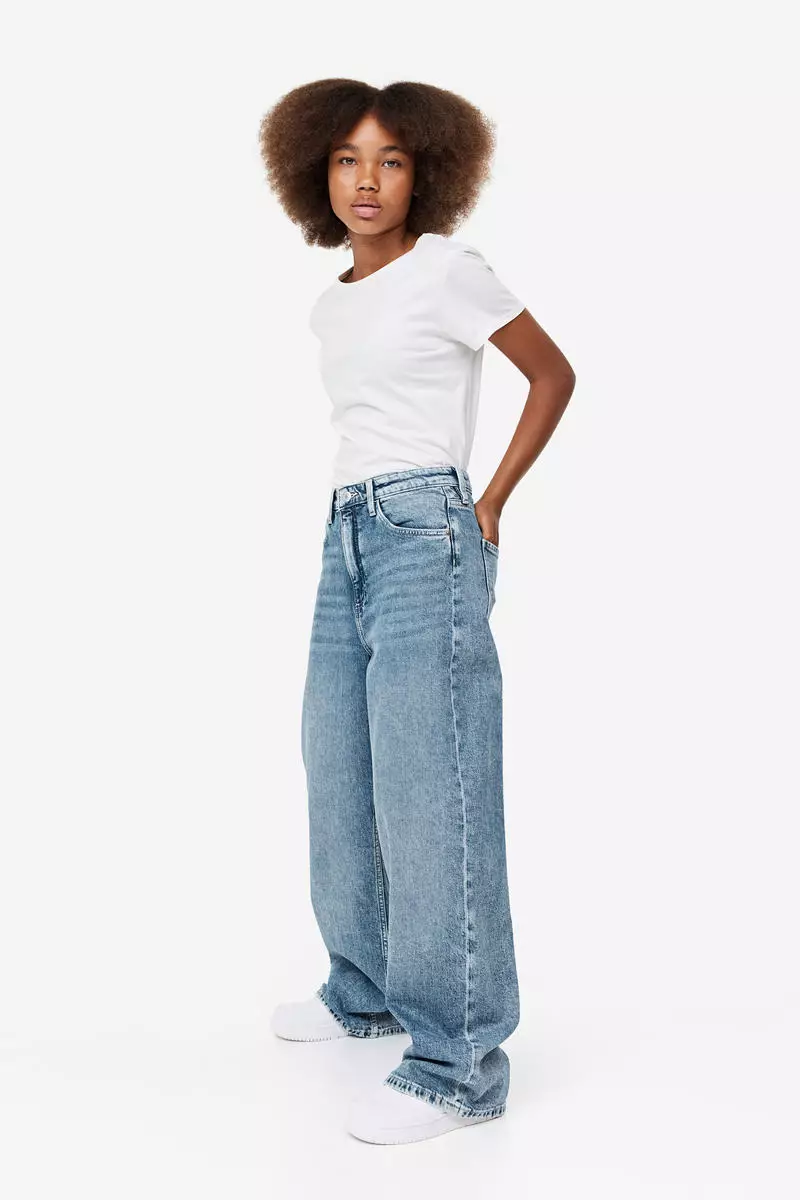 H&m wide high waist jeans outlet