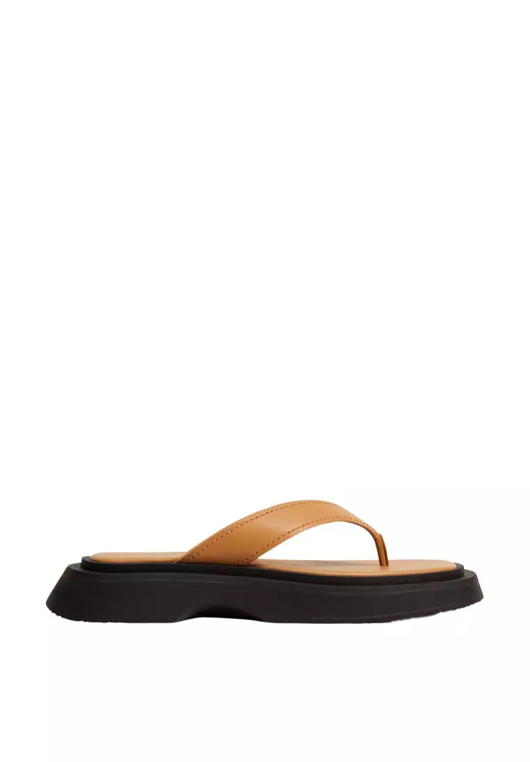 Discount on Mango  shoes - SKU: Platform Leather Sandals