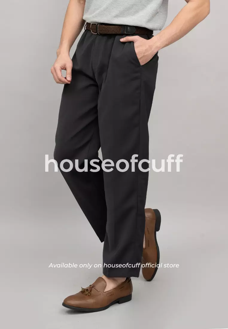 Houseofcuff Celana Panjang Bahan Regular Loose Fit Pants Abu