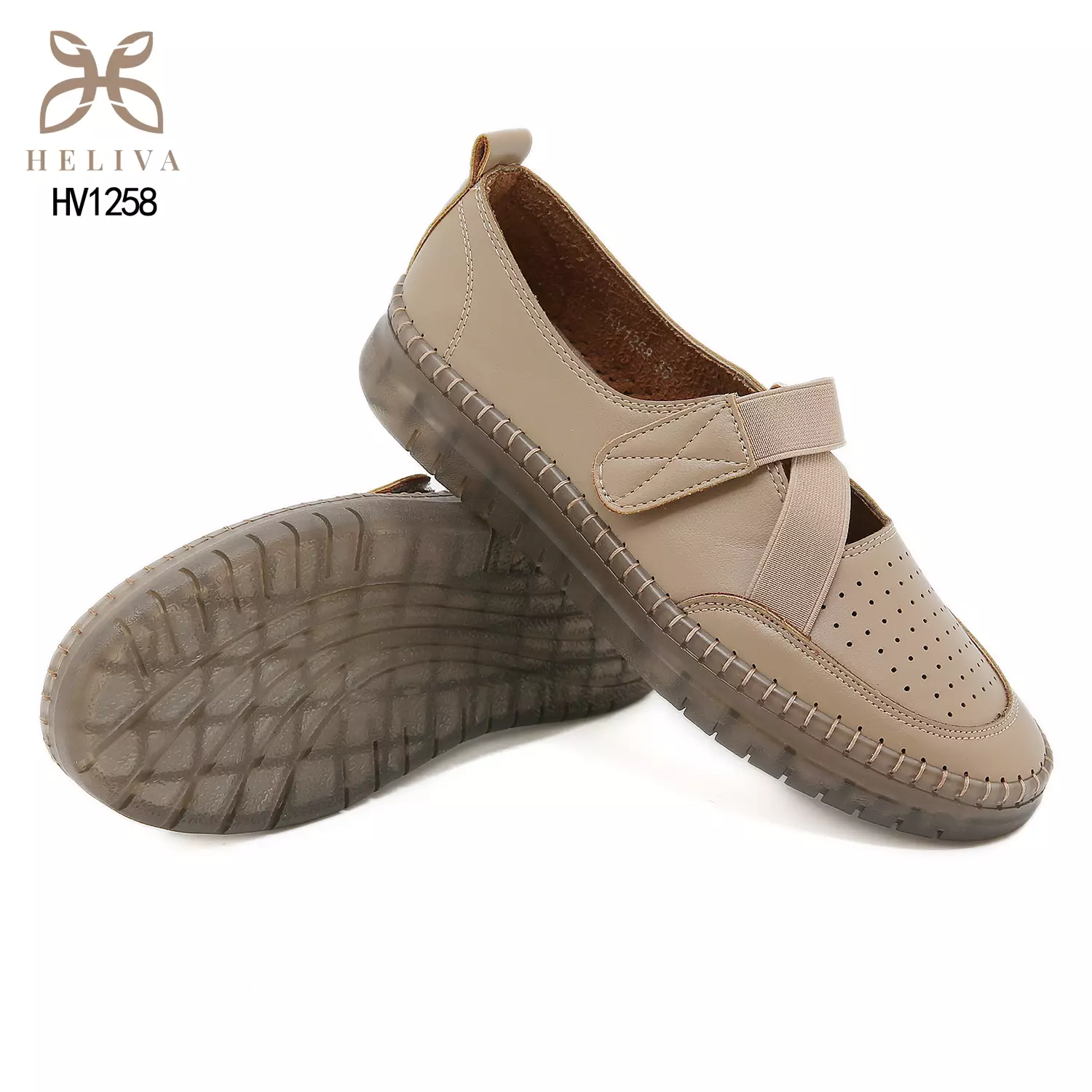 Heliva Avenna Slip-On Flats with Elastic Cross Straps HV1258