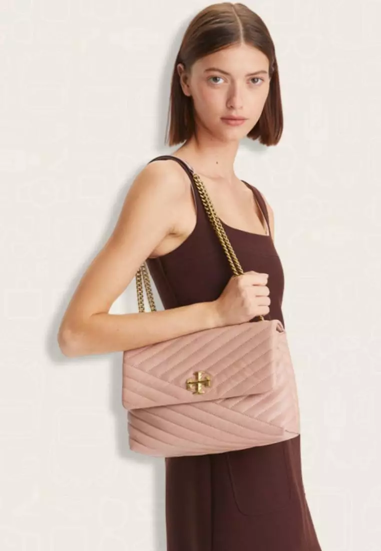 Tory Burch Kira Chevron Convertible Shoulder Bag Devon Sand