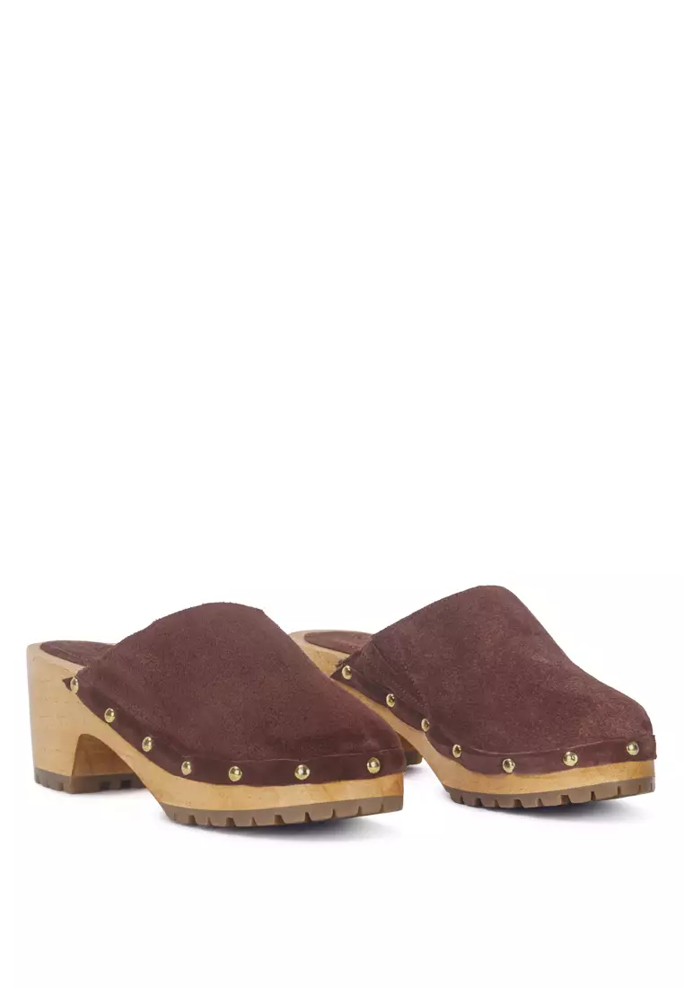 Wooden on sale clog mules