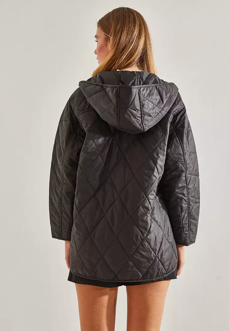 Diamond Quilted Coat