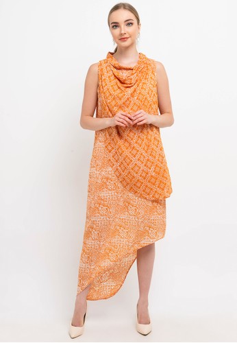 Batik First orange D.Shawl Crossover Cut&Sew+Lining B2EBDAA11BD7E9GS_1