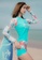 LYCKA blue LNN2242 Korean Lady Long Sleeve Rush Guard Swimwear Blue 544E1US1395599GS_2