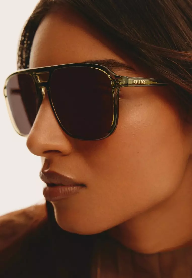 On The Fly Large Sunglasses - Moss/Brown