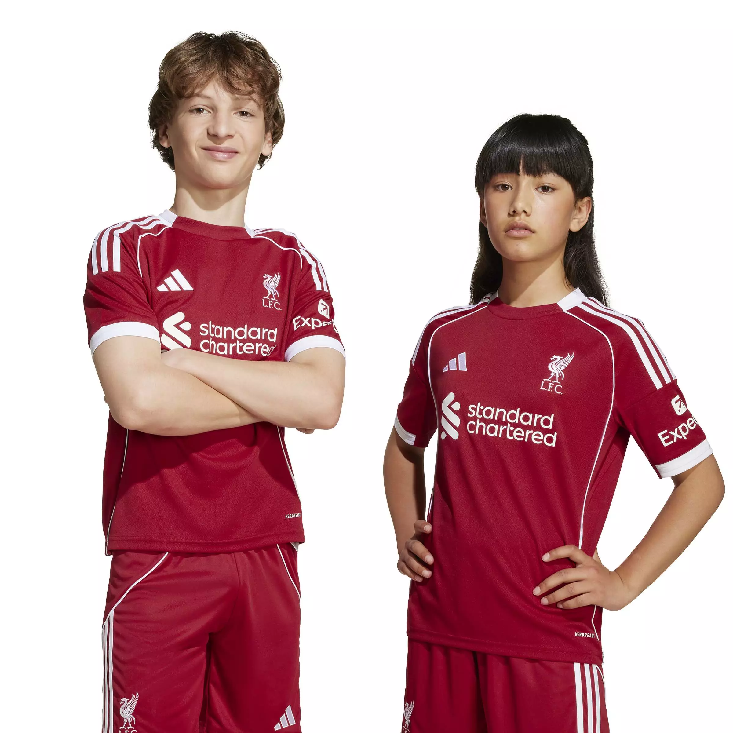 ADIDAS Liverpool FC 25/26 Home Jersey Kids JV6436 - Jersey Anak (Merah)