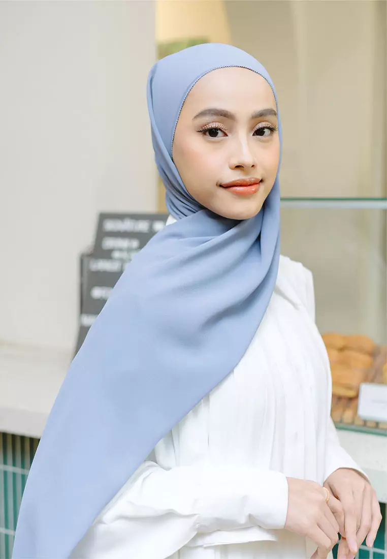 Bawal Eyelash Shawl Blue Pastel