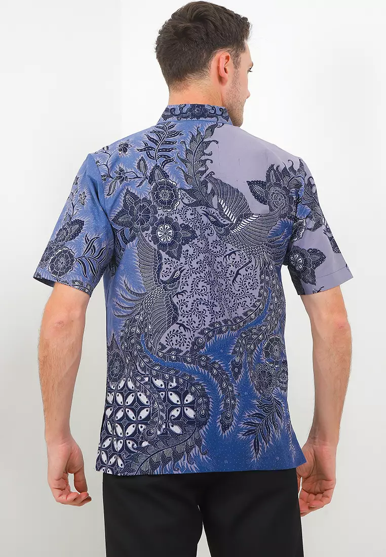 Kemeja Batik Pria Katun Motif Al Rasyidu Exclusive Premium Lengan Pendek
