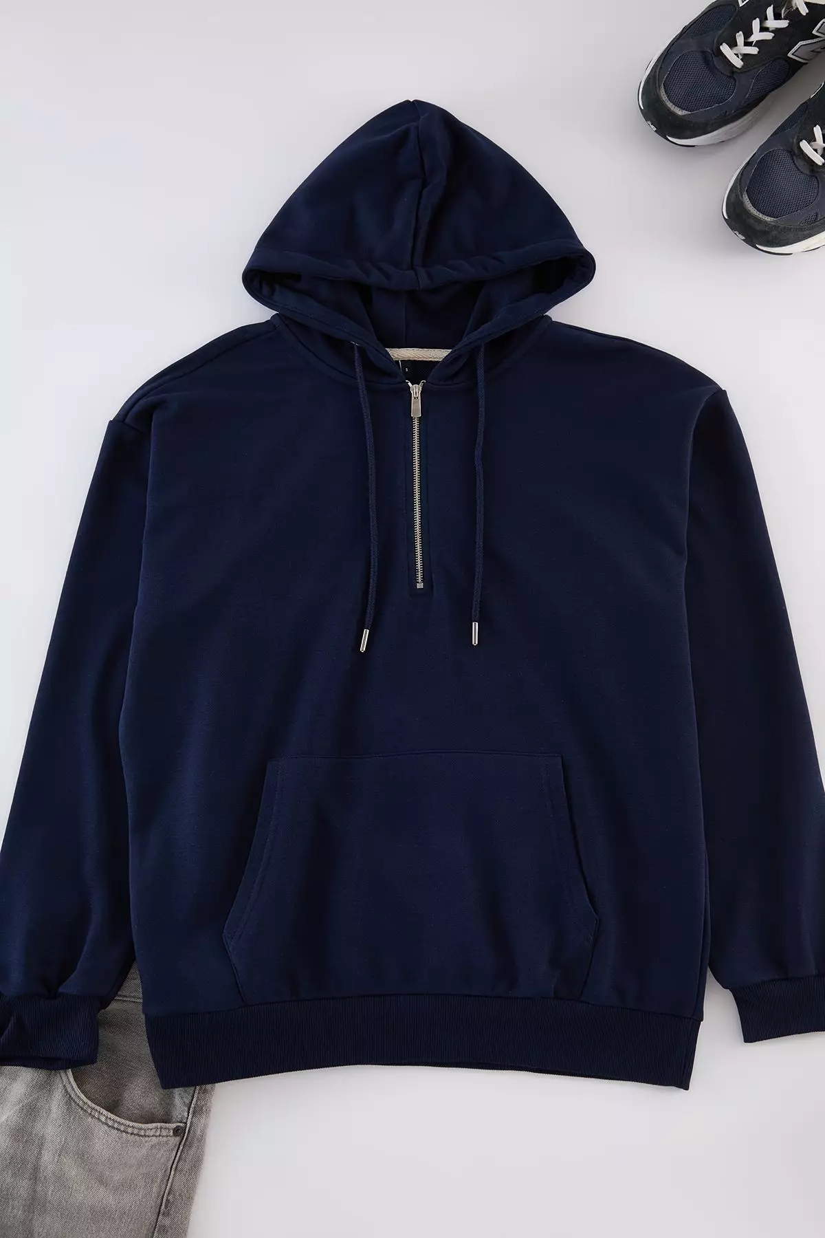 Basic Half-ZIpper Hoodie