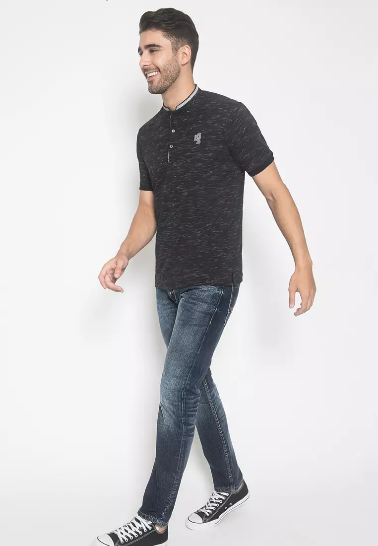 LGS - Kaos Casual Pria - Lengan Pendek - Hitam - JTS.321.M2945F.01.C