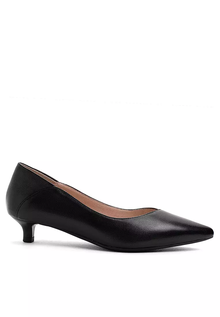 Discount on Twenty Eight Shoes  shoes - SKU: 3cm Grain Leather Uniform Spool Heel Aa1737