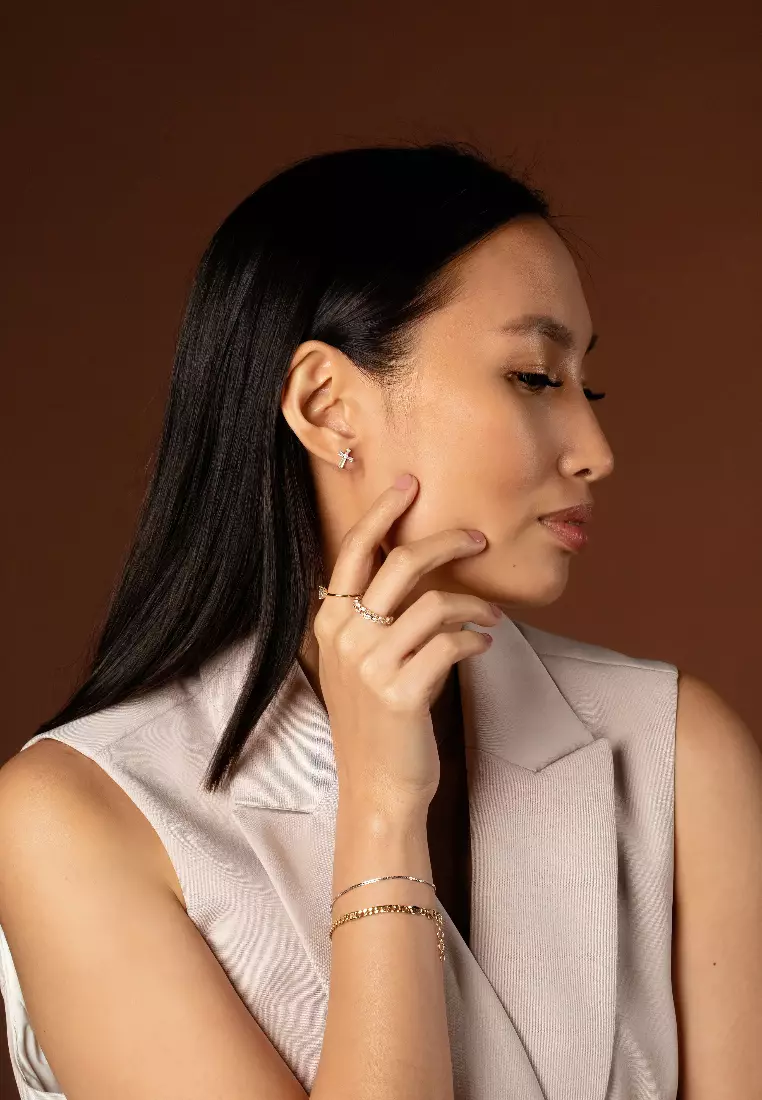 Bold Box Chain Bracelet 14k White Gold