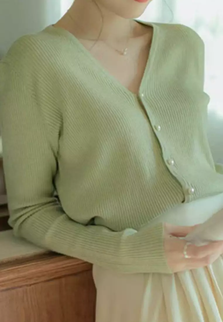 Buy Twenty Eight Shoes VANSA Thin Knit Cardigan Long Sleeve