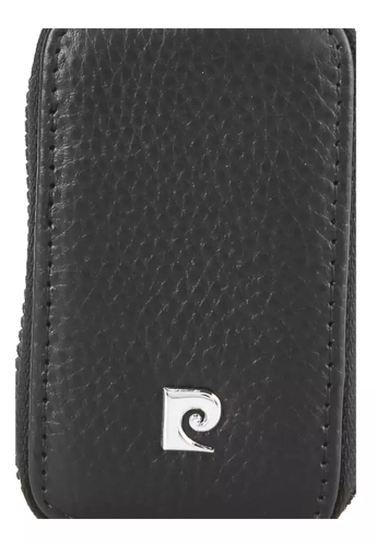 Pierre Cardin Dompet Gantungan Kunci Key Chain Kulit Leather Ring Holder Pouch 0111429201BLA