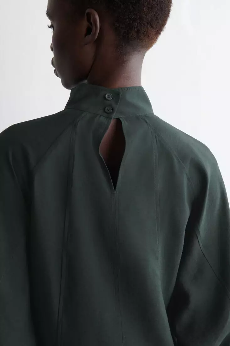 BATWING-SLEEVE MINI DRESS