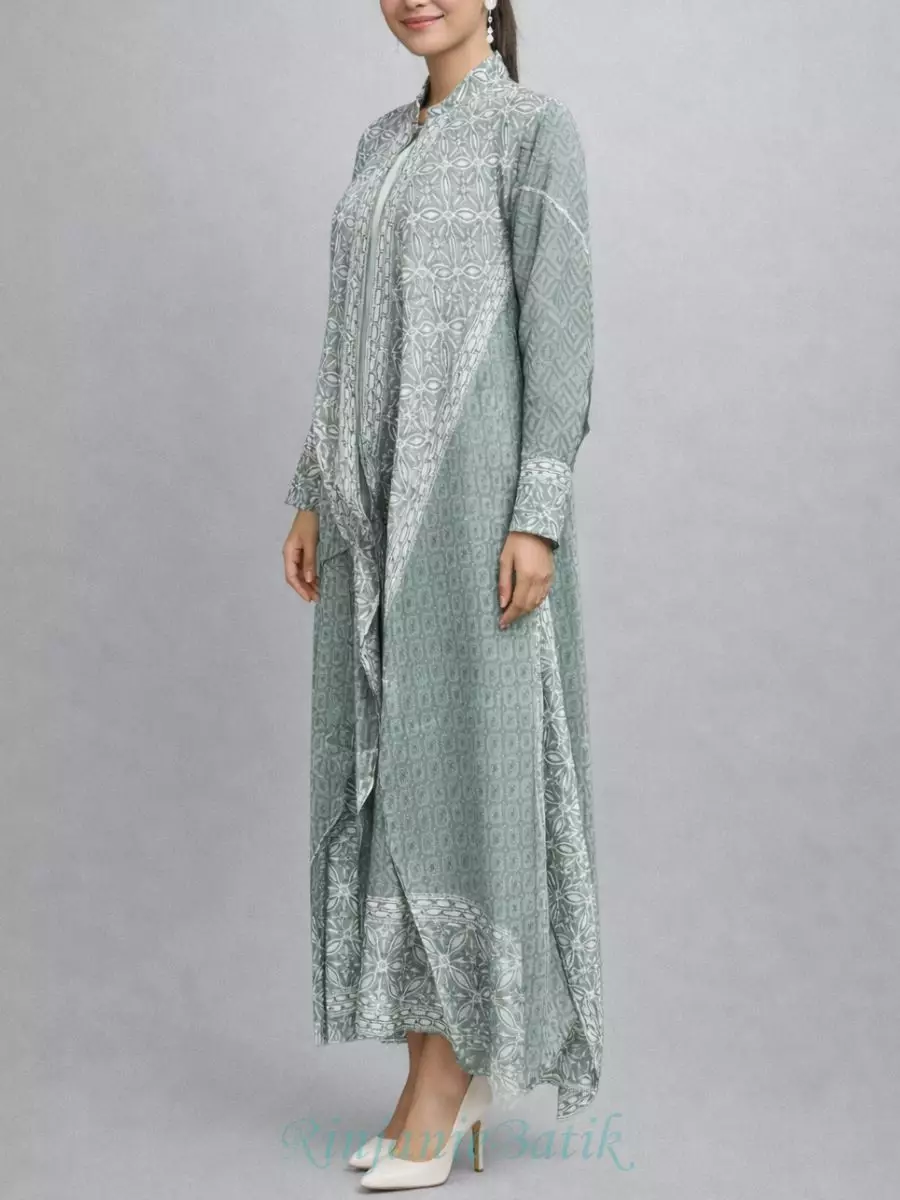 Rinjanie Batik - GSHI - GT - Gamis Shanghai Green Tea