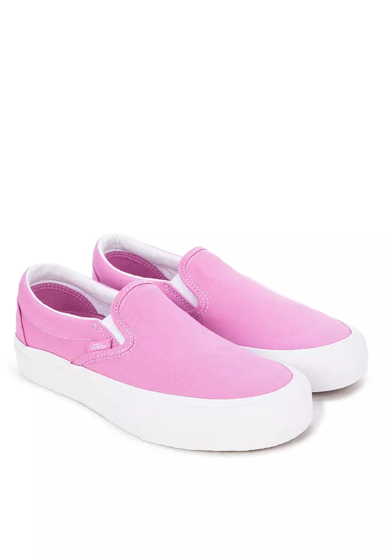 Casual Shoes Pink Flame Slip On Vans Hot Flame Shoes Custom Vans