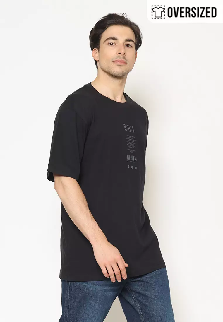 RBJ T-Shirt Cotton Oversized Pria 2079131671