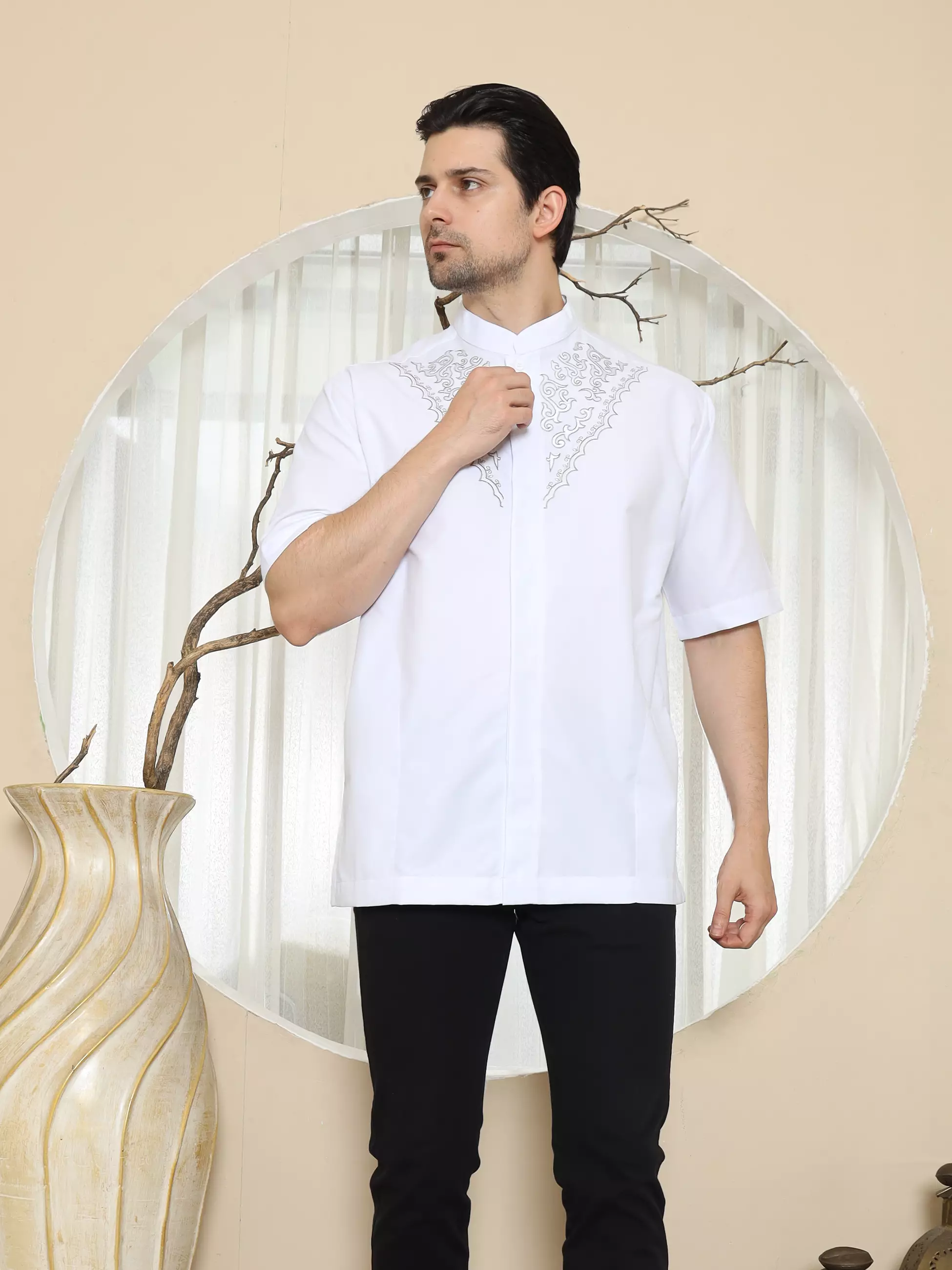 Baju Koko KK 46 White