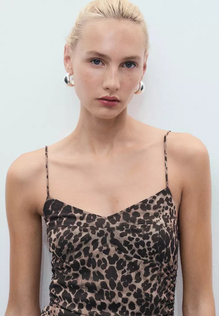 Animal-Print Midi-Dress